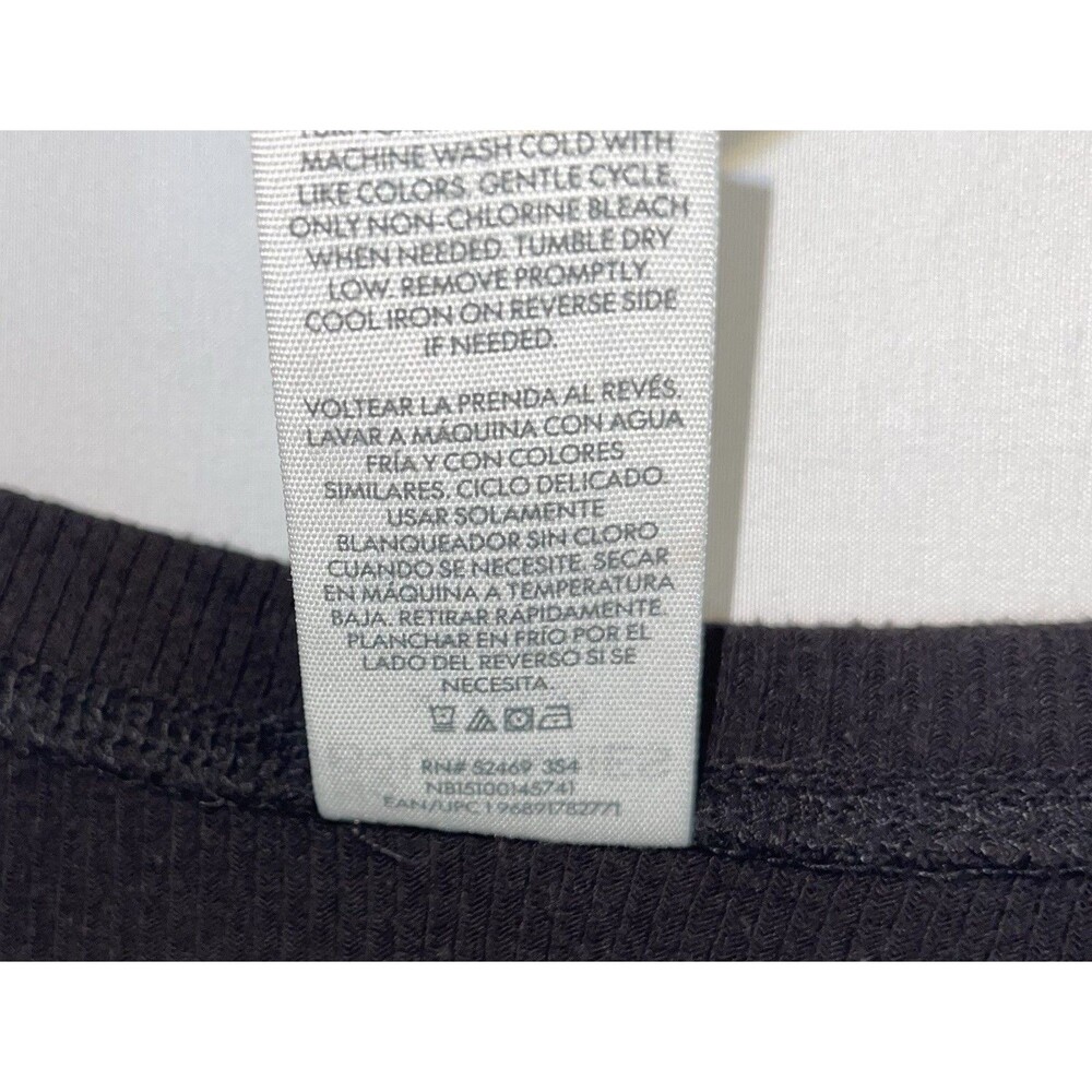 No Boundaries Shirt Knit Sweater Long Sleeve Thumb Hole Cuffs Black Women’s XL - Picture 3 of 10